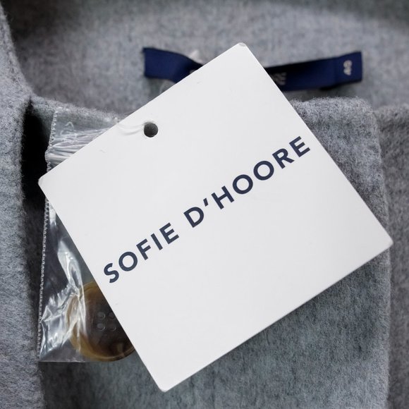 Sofie D’Hoore Candia Light Grey Hooded Coat - Picture 5 of 14